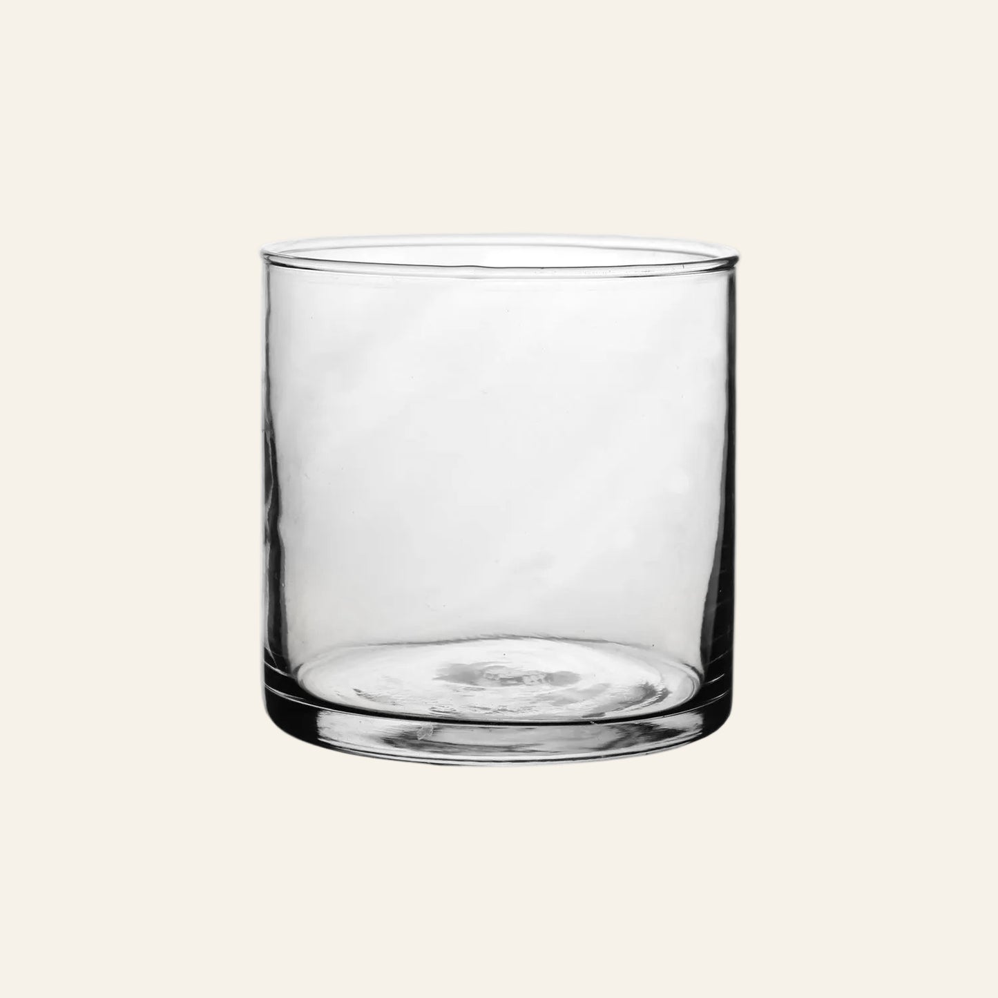 glass vase on white background