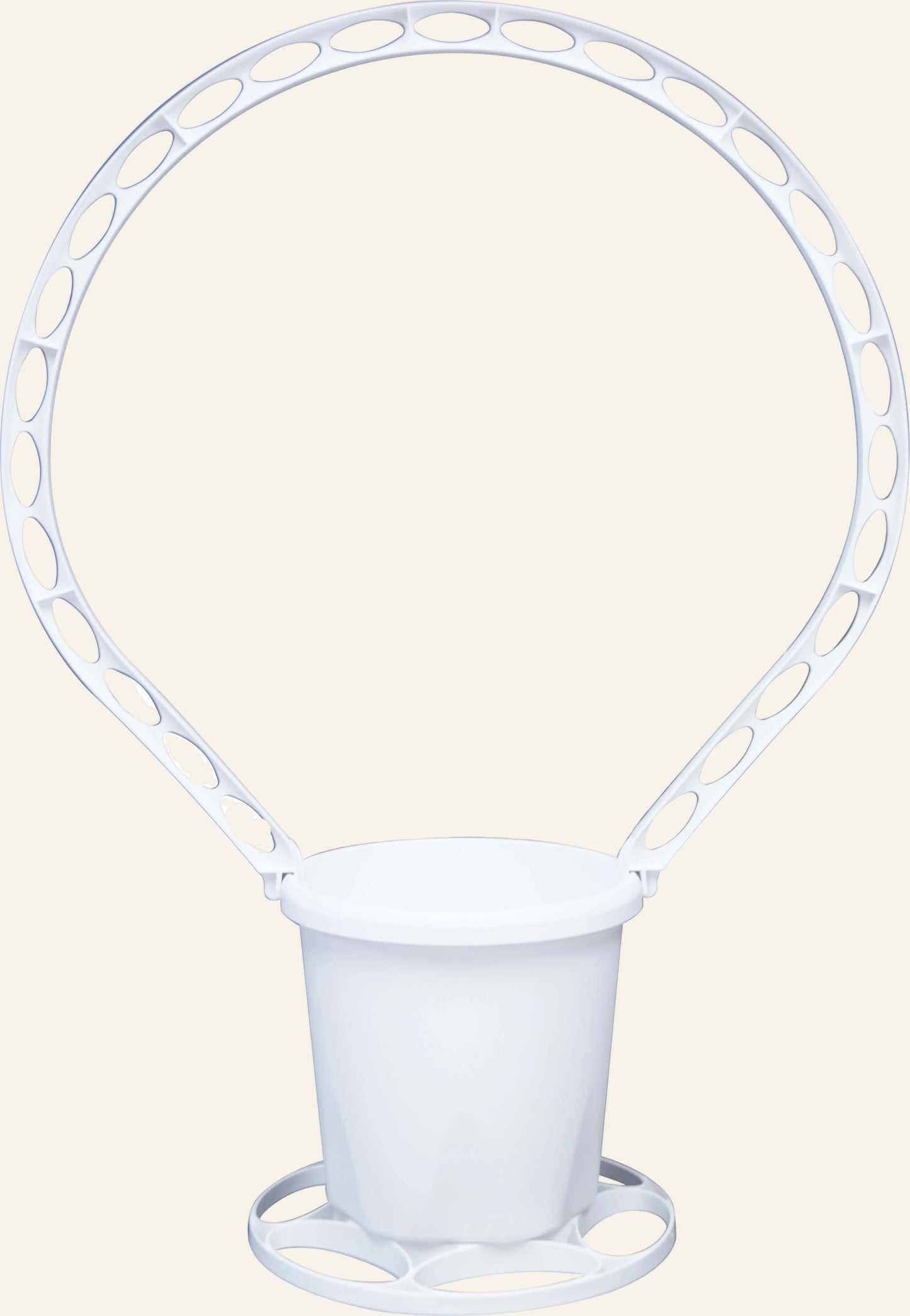 WHITE ROUND BASKET - CASE/24