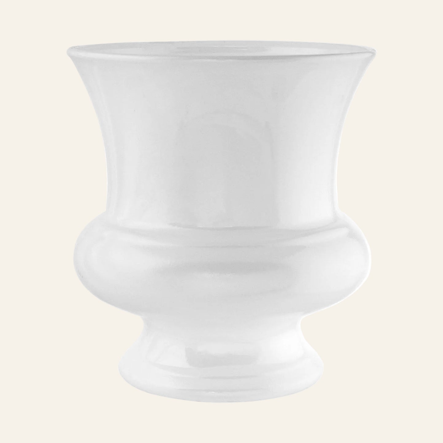 White vase on a white background