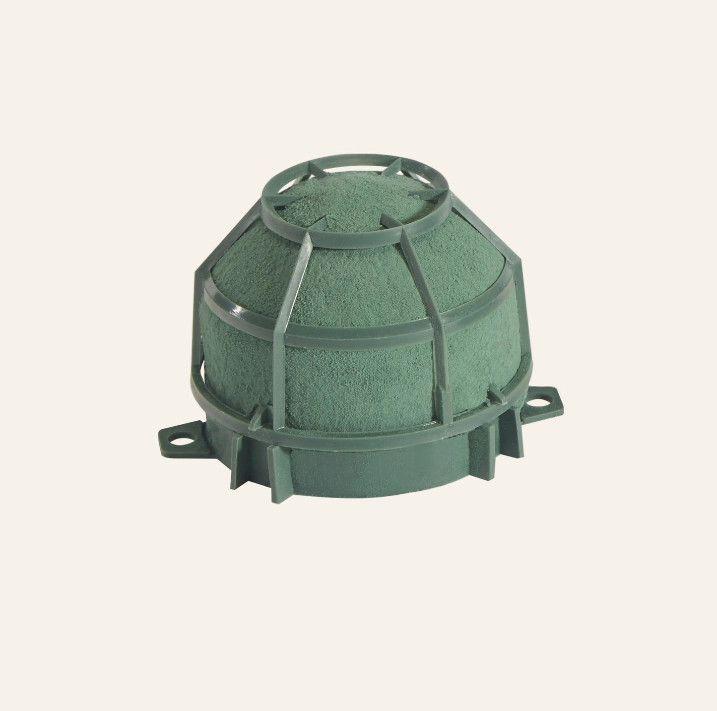 Green igloo shaped foam cage