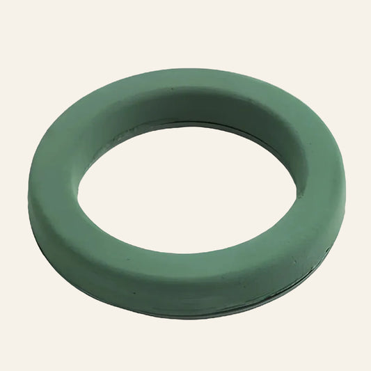 Green floral wreath on a white background