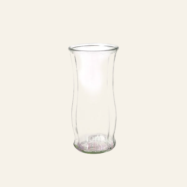8½" Ribbed Rose Vase – Clear