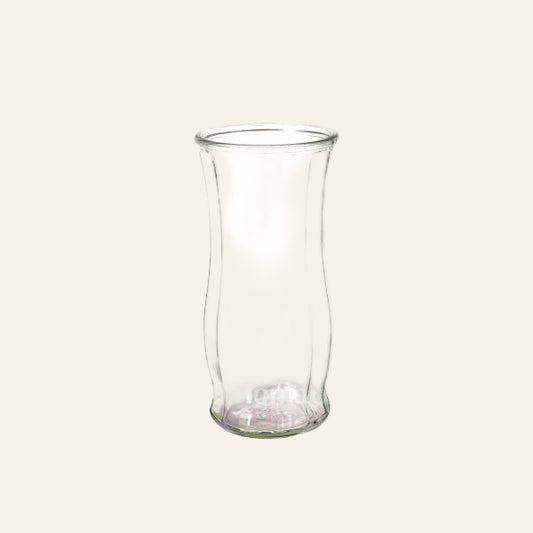 8½" Ribbed Rose Vase – Clear