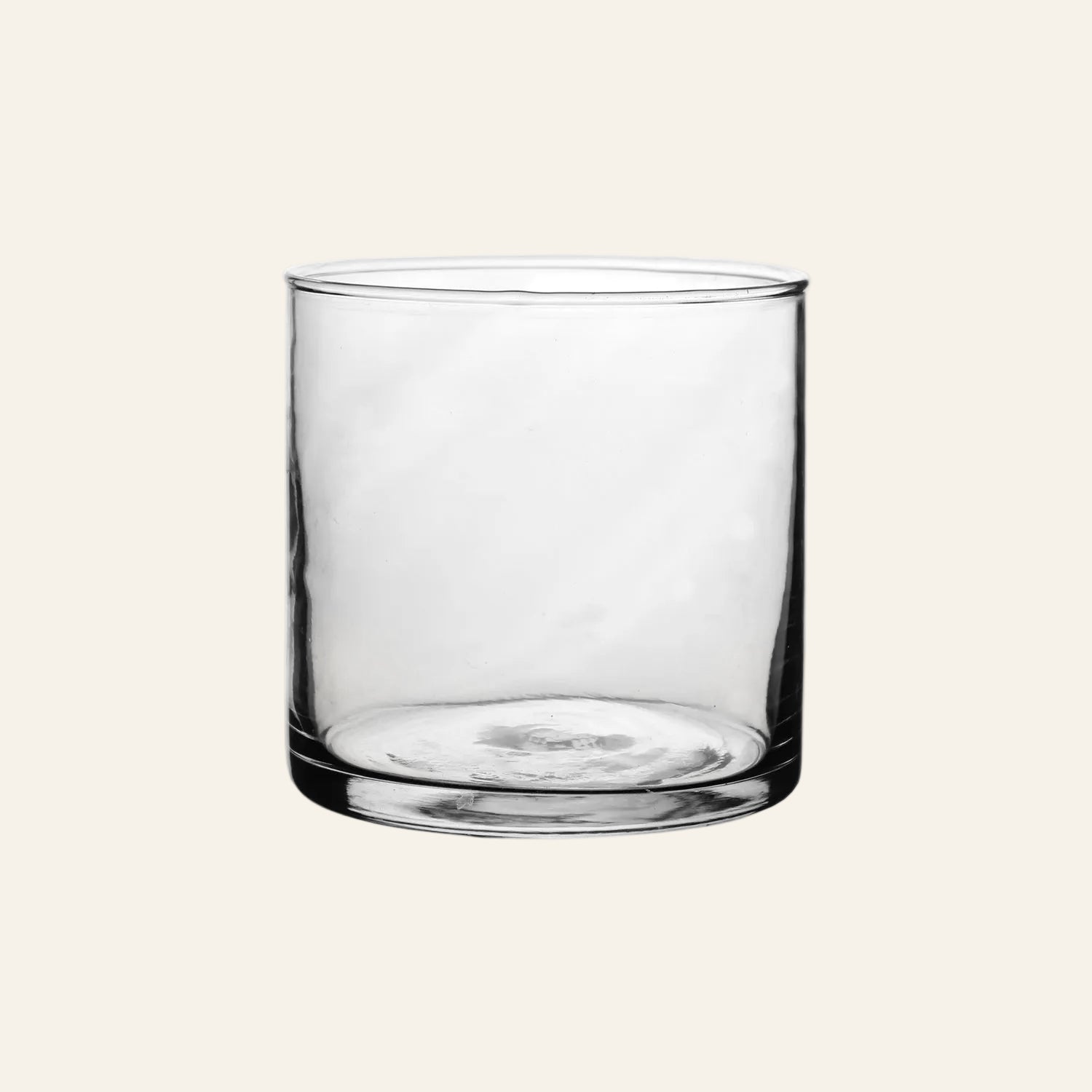 glass vase on white background