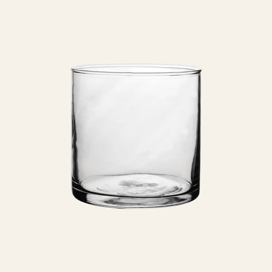 glass vase on white background