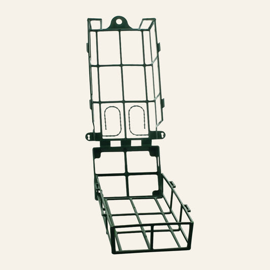 green cage on a white background