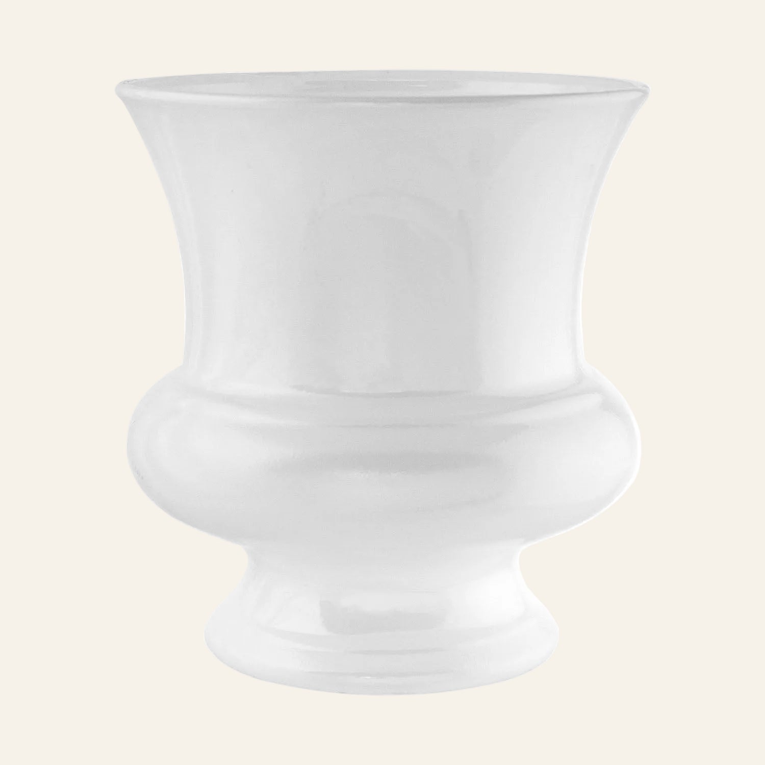 White vase on a white background