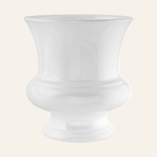 White vase on a white background