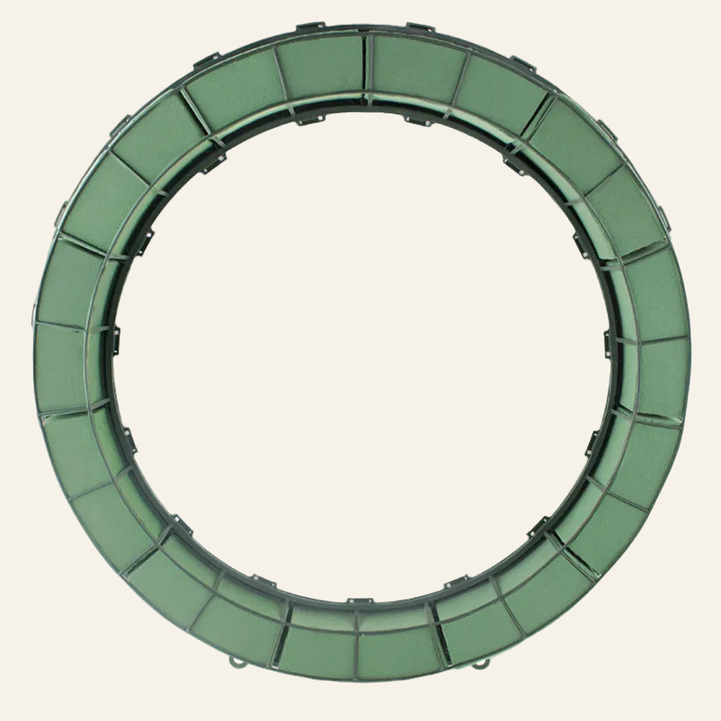 Green Foam Wreath on white background
