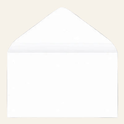 White envelope on a white background