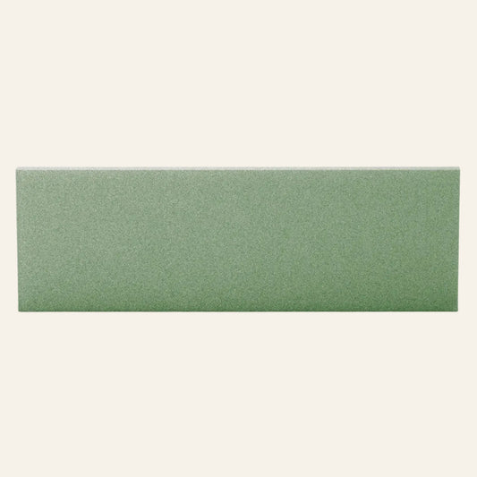 Rectangular green foam on a white background