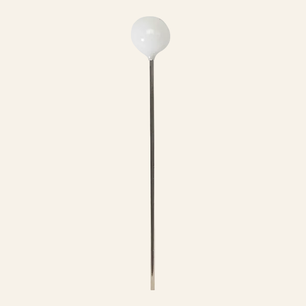 White pin on a white background
